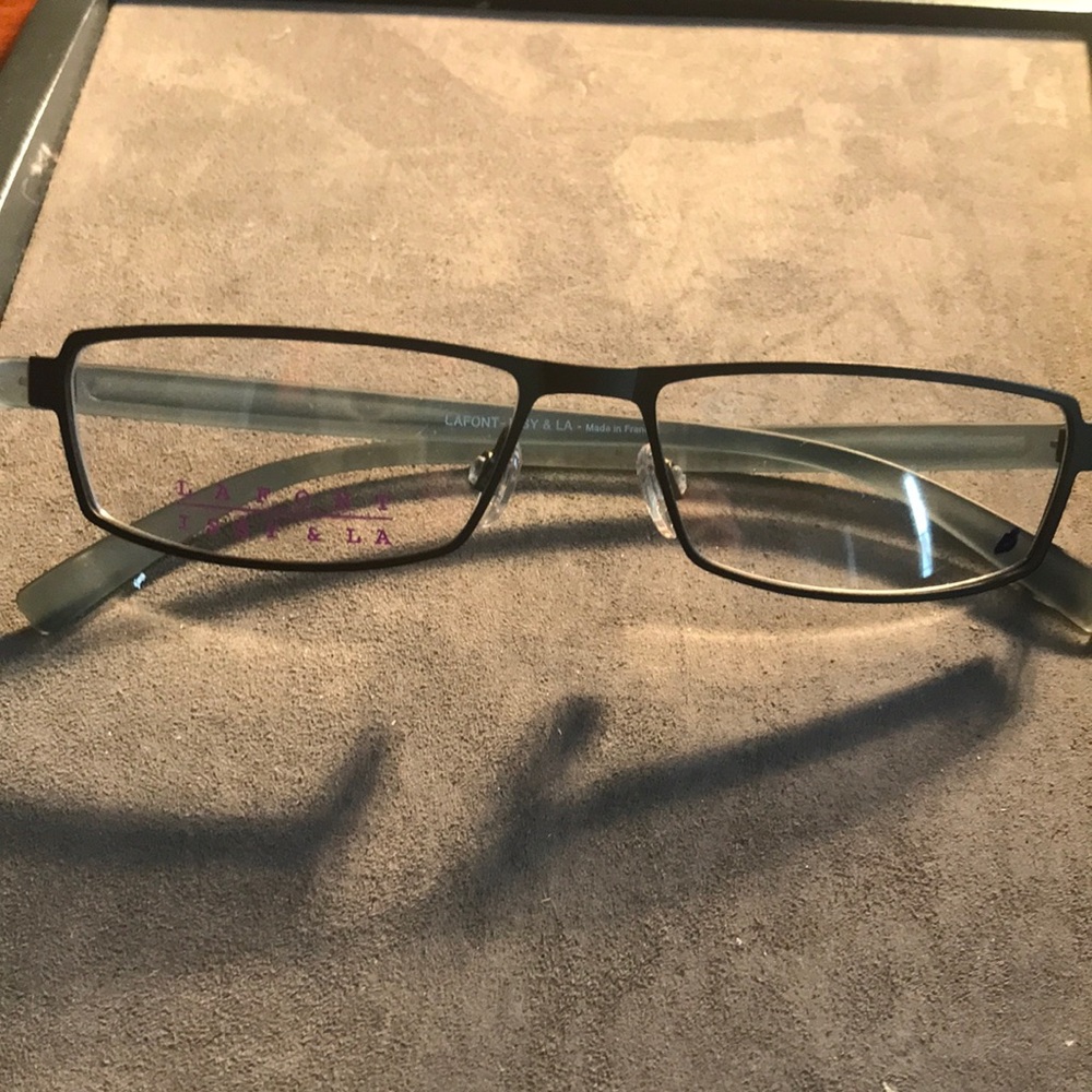 Lafont Issy & La style Turbo 288Blk w aqua arms.  Never owned.
